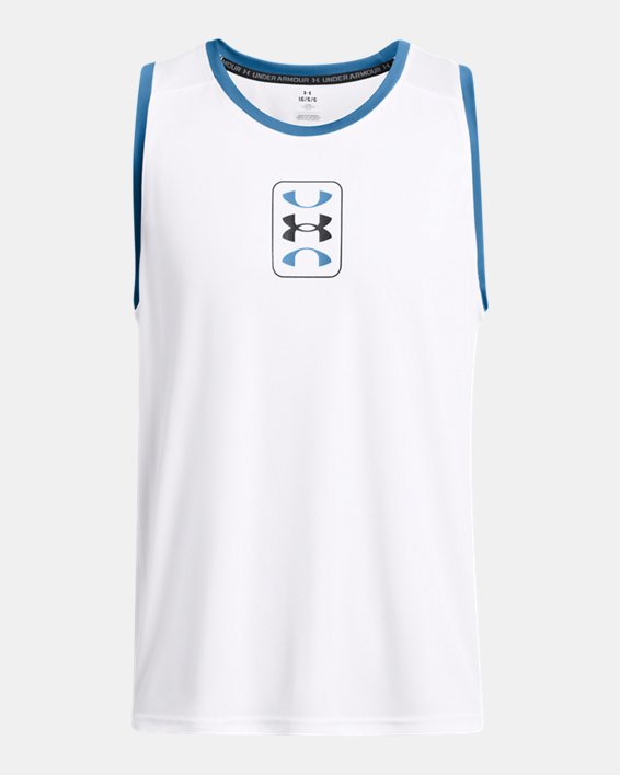 Men's UA Zone Performance Tank in White image number 2